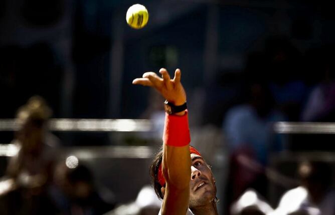 El español, durante la final del Mutua Madrid Open, en la que se ha impuesto al suizo Stanislas Wawrinka.