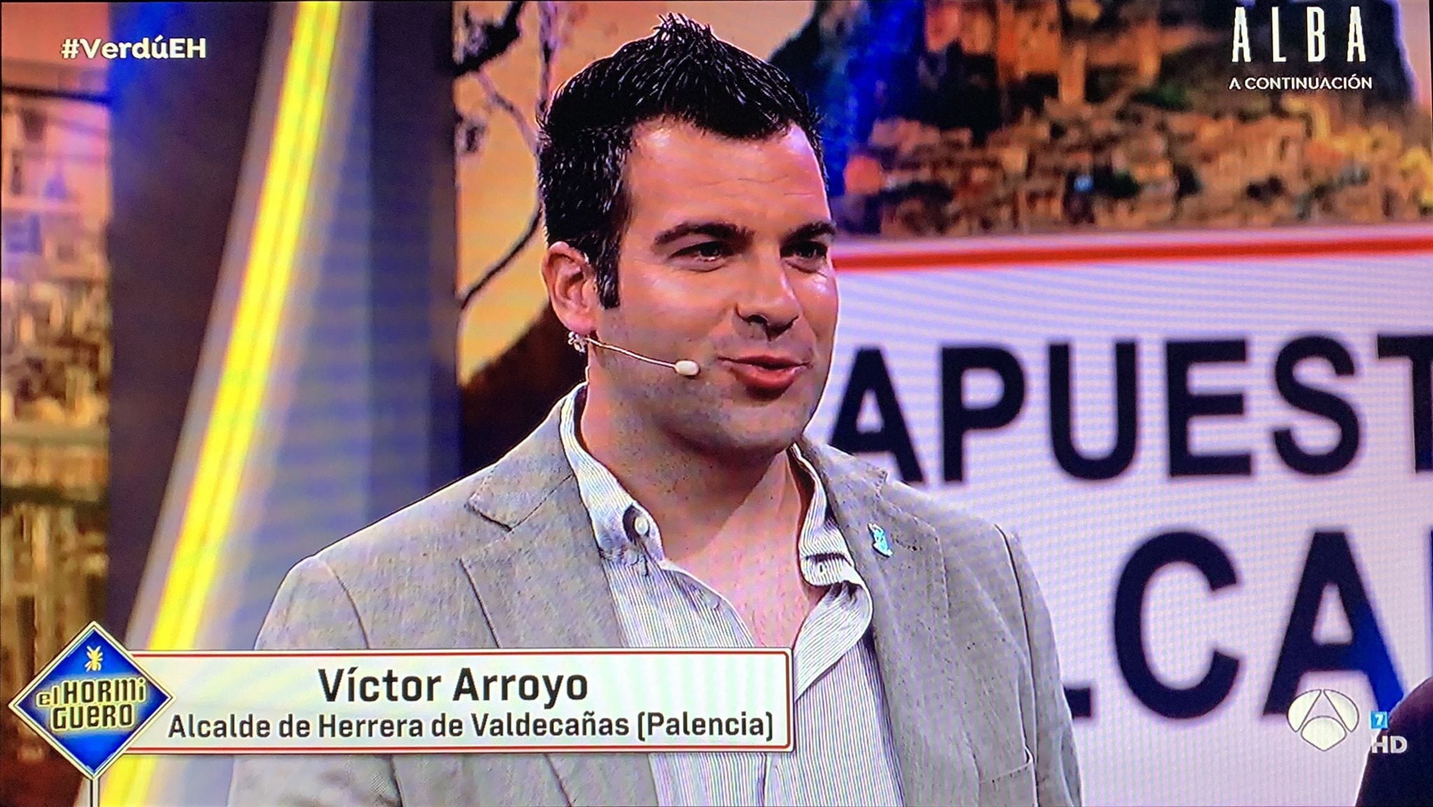 El alcalde de Herrera de Valdecañas (Palencia) en &#039;El Hormiguero&#039;