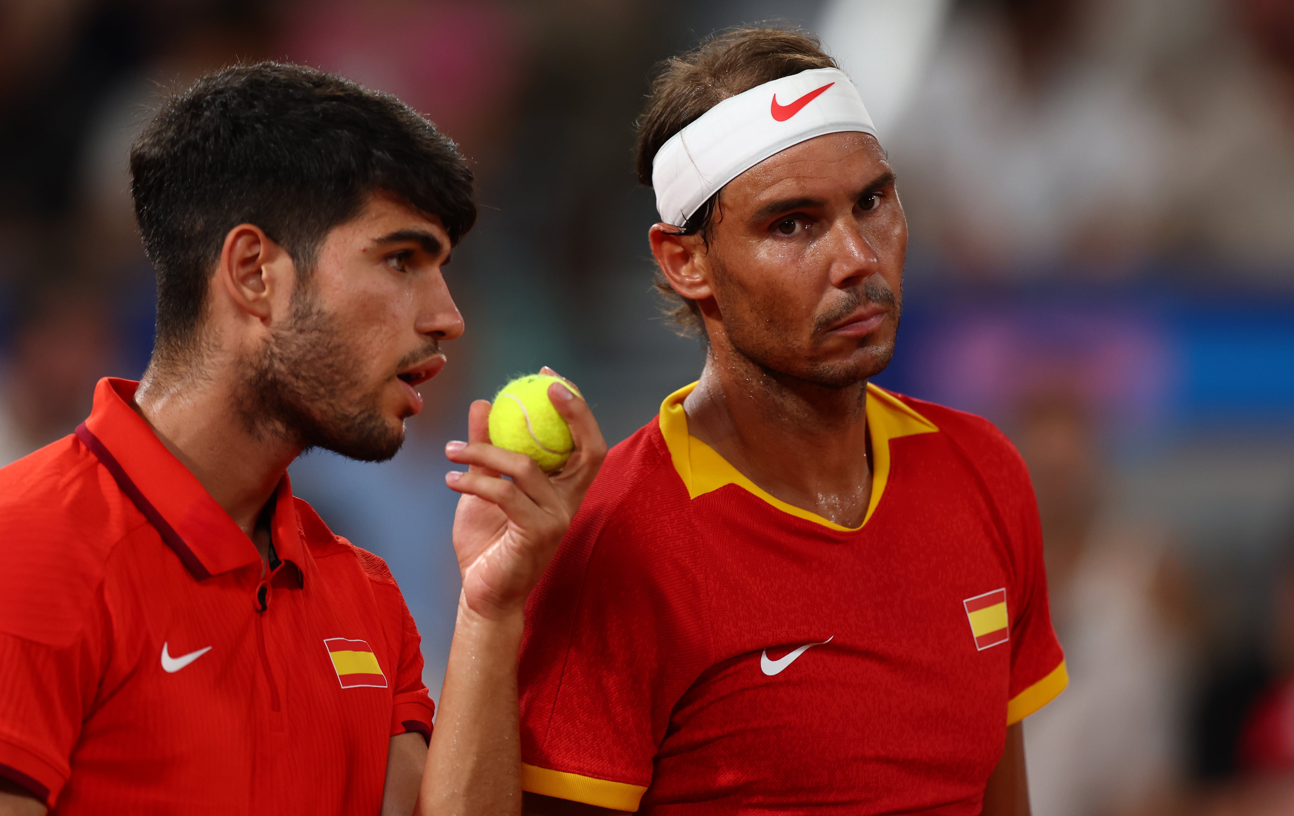 Nadal y Alcaraz durante los Juegos Olímpicos de 2024