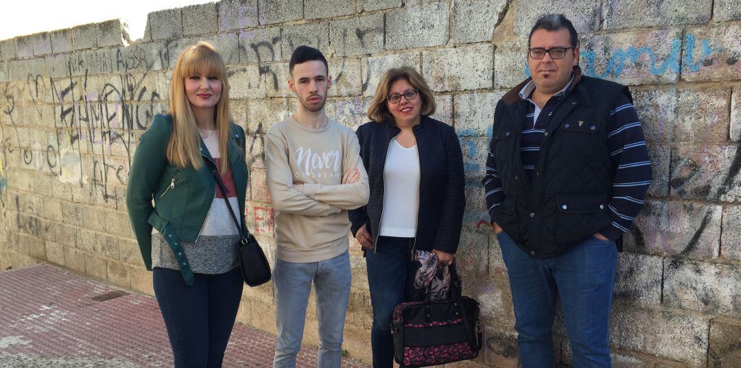 Miembros de Cs, OCO y Torre del Concejo en pleno casco antiguo de Jaén