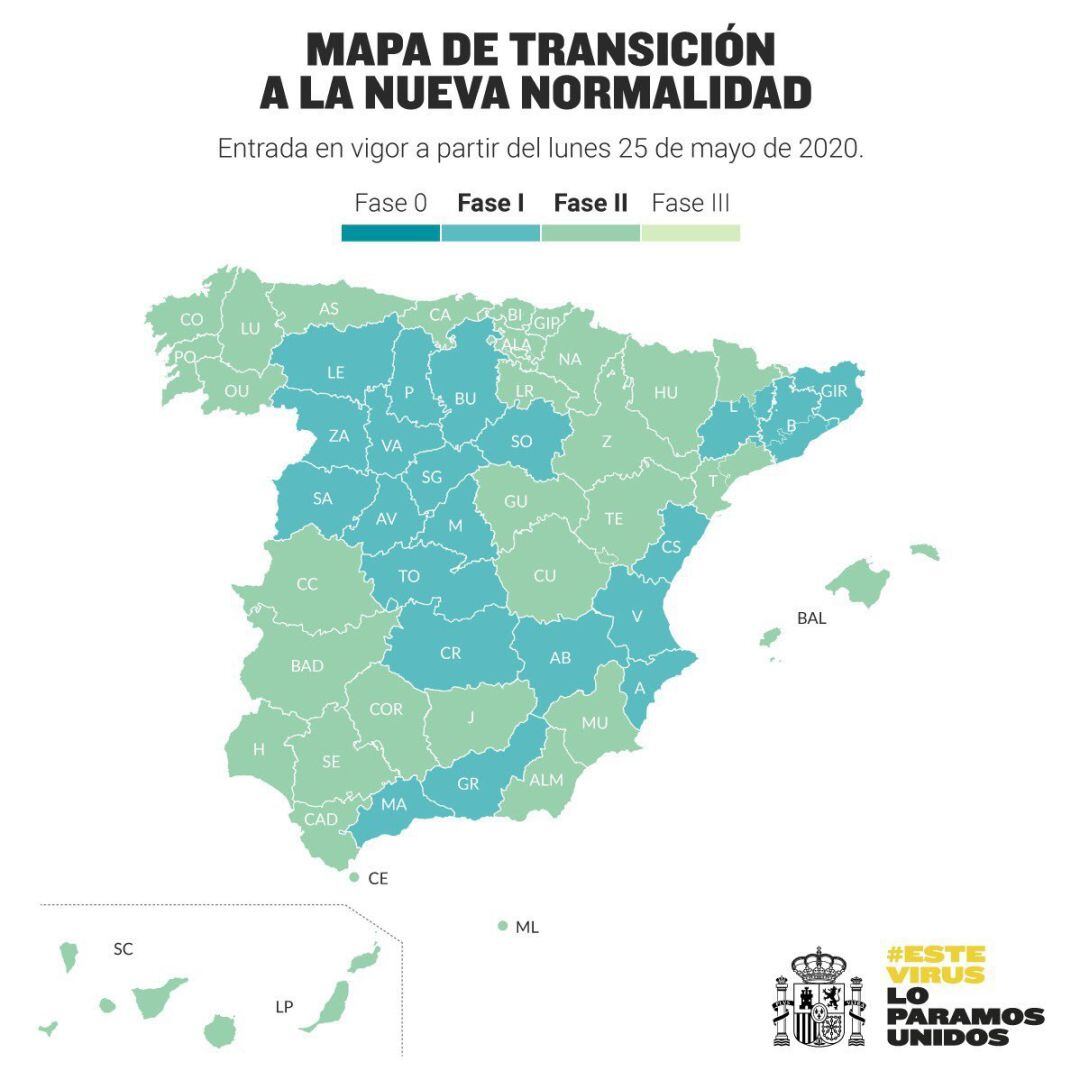 Toda la provincia de Segovia avanza el lunes 25 de mayo a la fase 1 