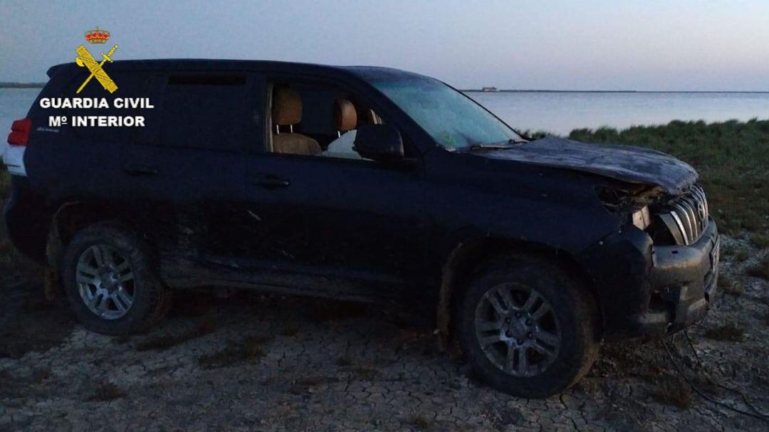 Uno de los vehículos en los que transportaban el combustible