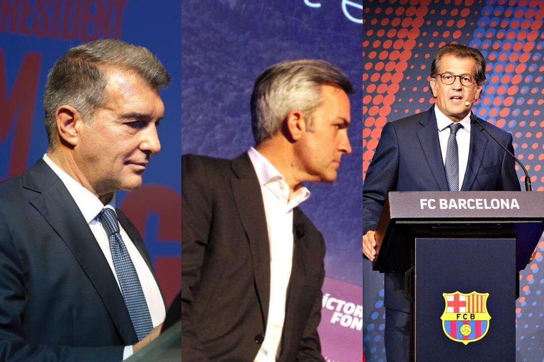 Joan Laporta, Víctor Font, Toni Freixa.