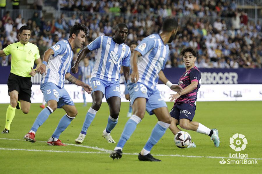 El Málaga disputó la decimoquinta jornada de LaLiga SmartBank ante el Sporting en el estadio de La Rosaleda