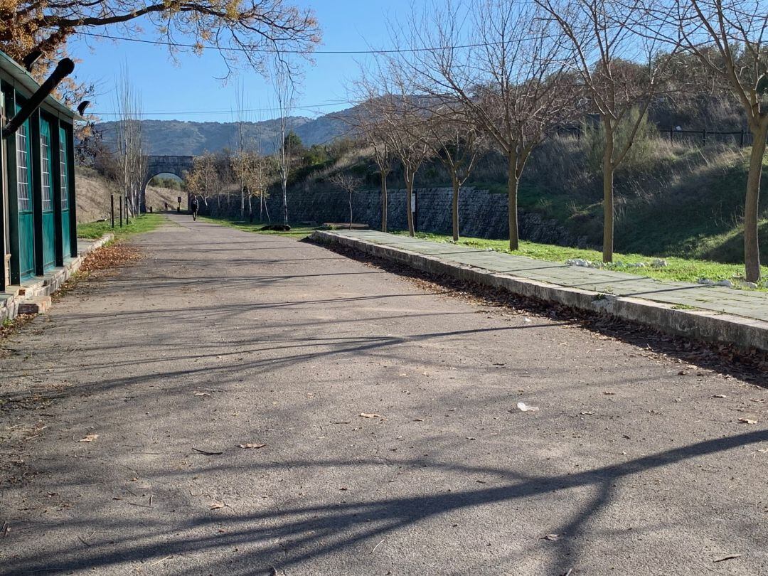 Vía Verde del Aceite, en la antigua estación de Doña Mencía