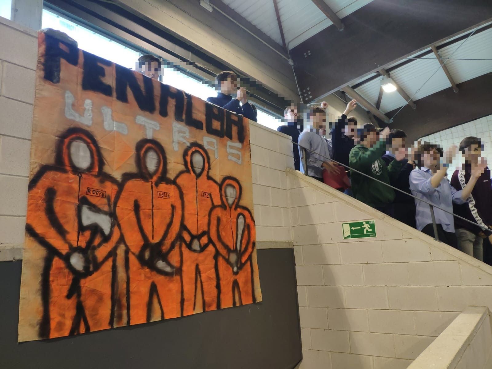 Pancarta &quot;Ultras&quot; Peñalba en la Copa Colegial de Valladolid