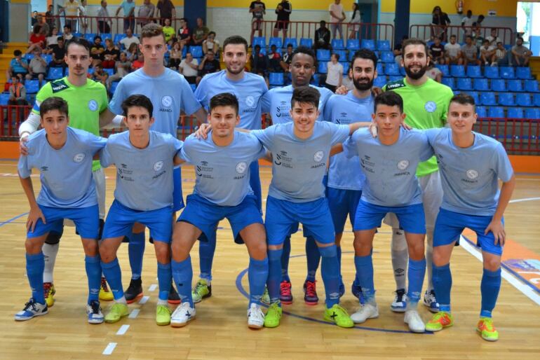 Formación del Santiago Futsal en el Torneo Burela Bonita