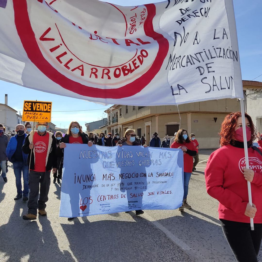 Manifestación en defensa del Hospital de Villarrobledo