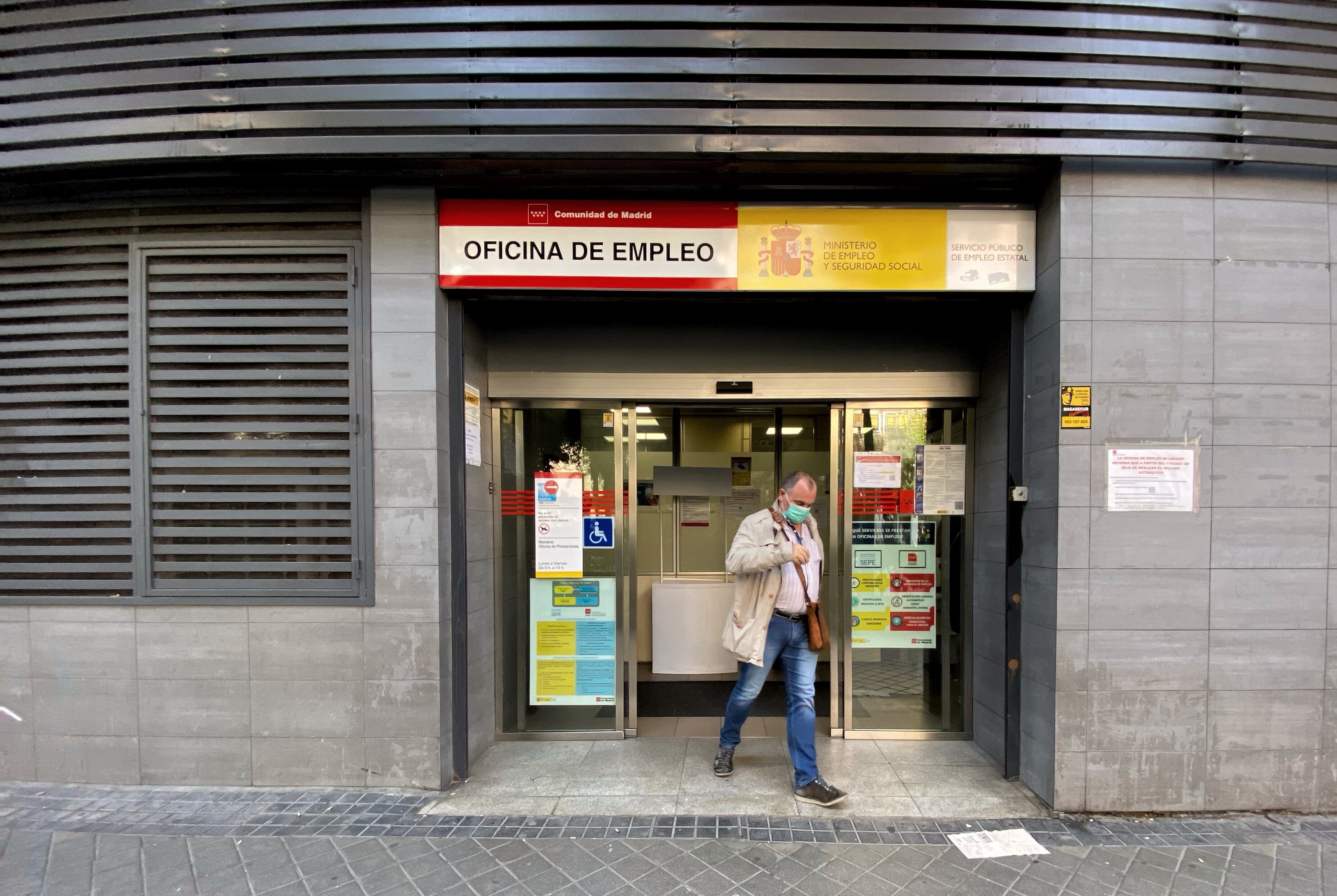 Oficina de empleo en el barrio de Acacias (Madrid).