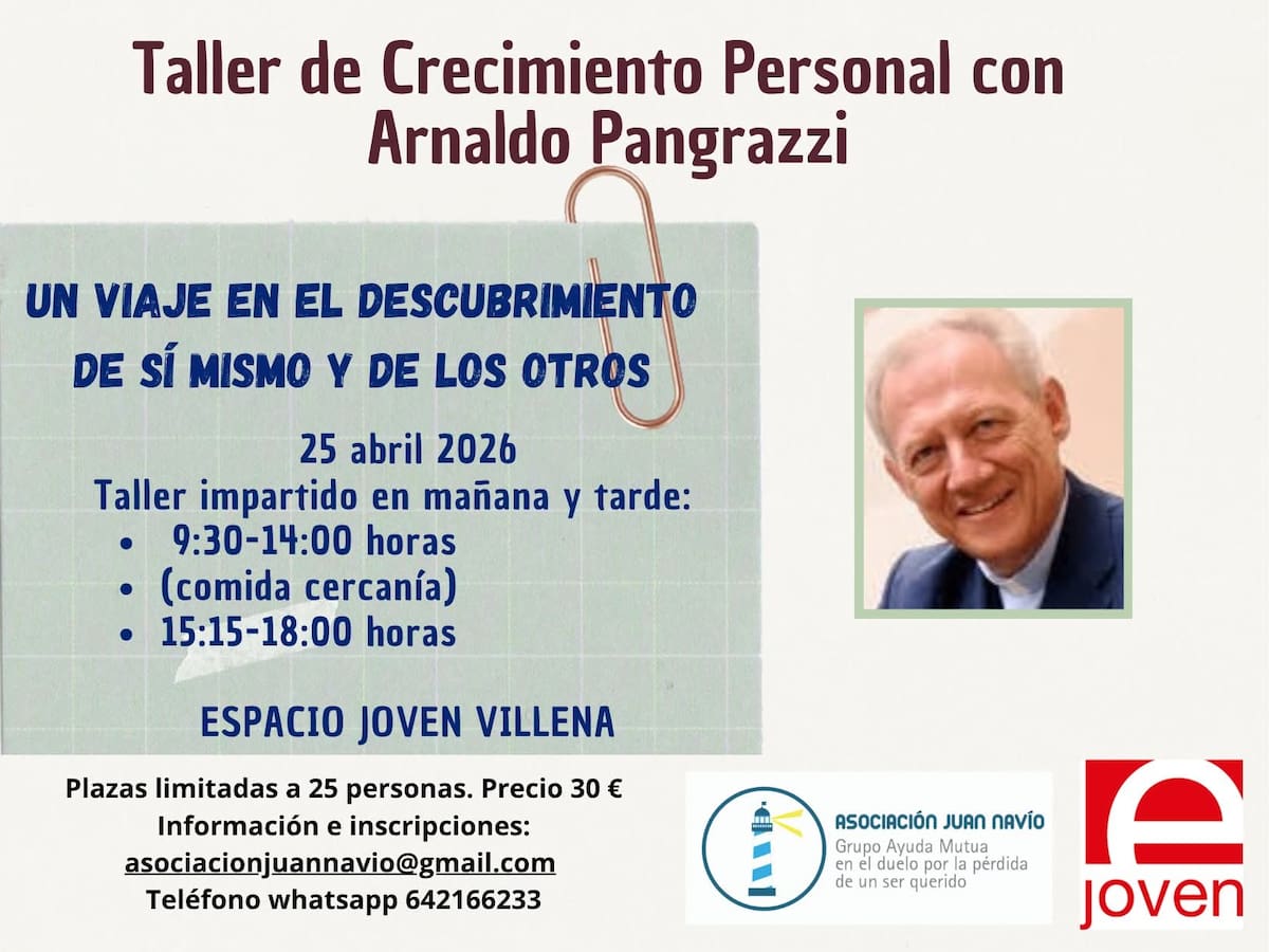 El sacerdote Arnaldo Pangrazzi en Villena con la Asociación Juan Navío