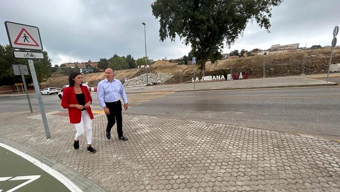 Landaluce y Rodríguez en la visita a La Juliana