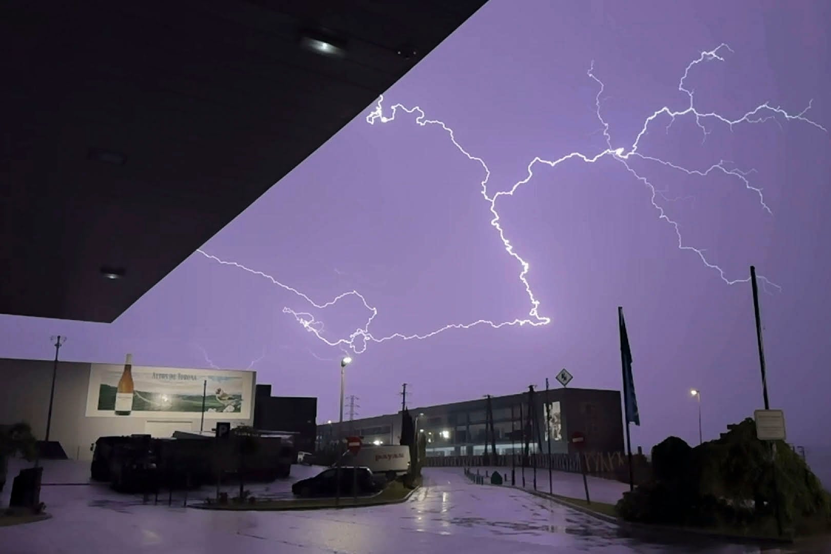 Tormenta eléctrica la madrugada del 2 de mayo en el sur de Galicia.