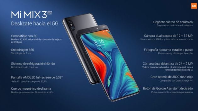 Características del Mi MIX3.