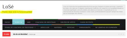 Imagen de la web donde se ofrece "dejar atrás la homosexualidad"