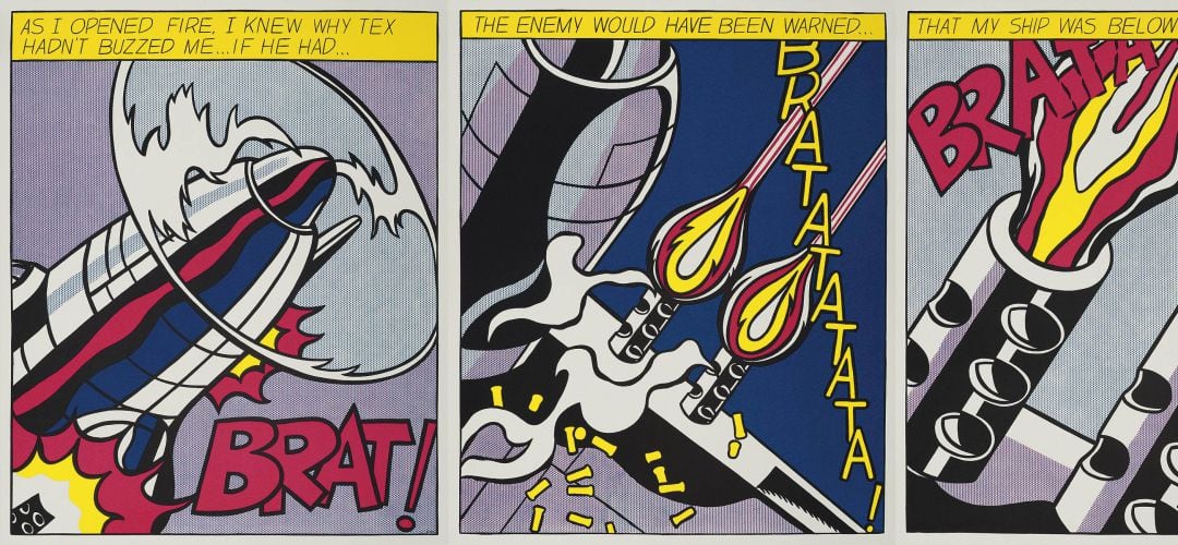 La obra de Roy Lichtenstein, &#039;As I opened fire, Suite de 3 litografía&#039;, es una de las elegidas para la muestra pop de la red Itiner