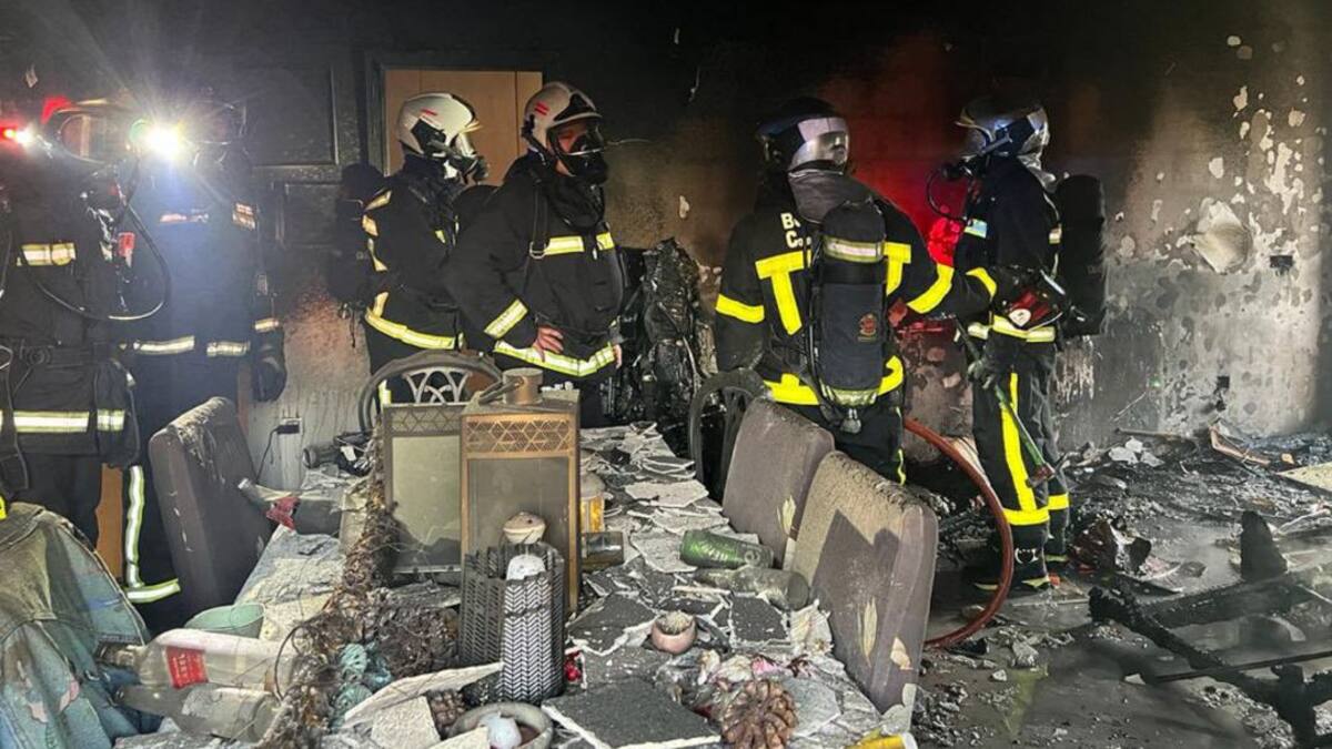 Un herido grave y cuatro leves en el incendio de un chalé en Cubas de la Sagra