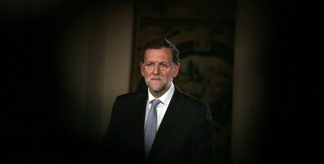 Rajoy, durante su comparecencia en La Moncloa el pasado viernes