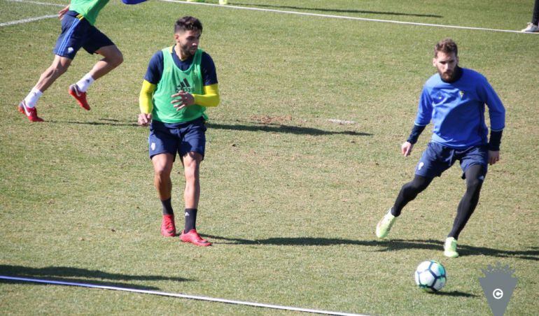 Imagen de un entrenamiento del Cádiz CF