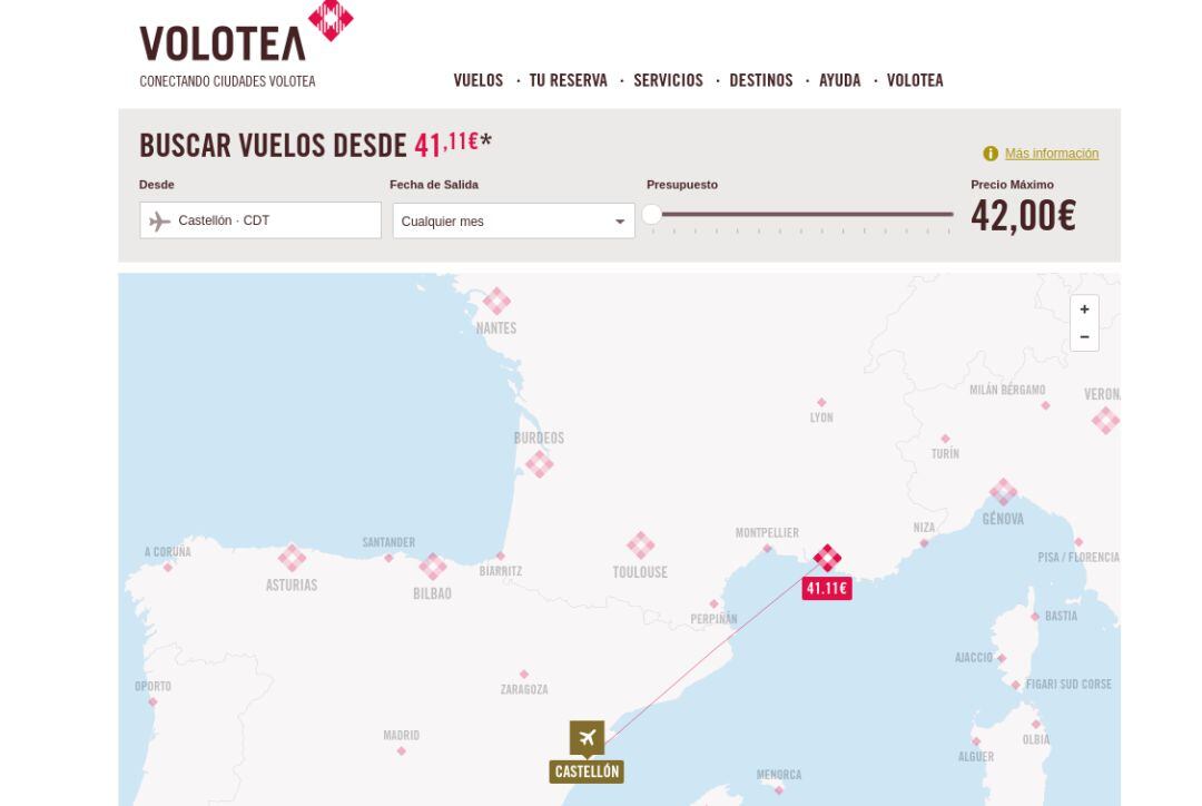 Página web Volotea