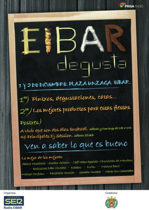 La feria gastronómica se celebrará en la Plaza Unzaga de Eibar los días 1 y 2 de diciembre.