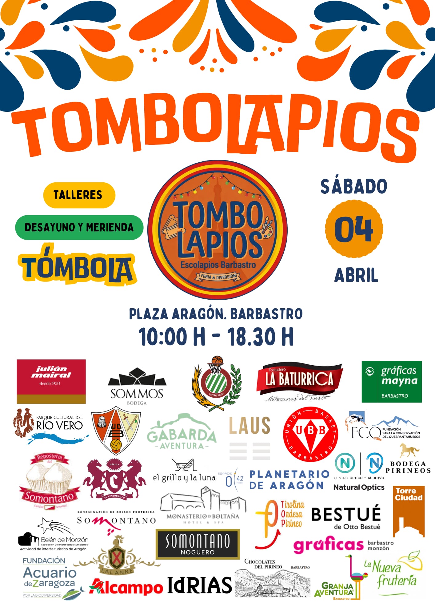 Cartel de la actividad Tombolapios