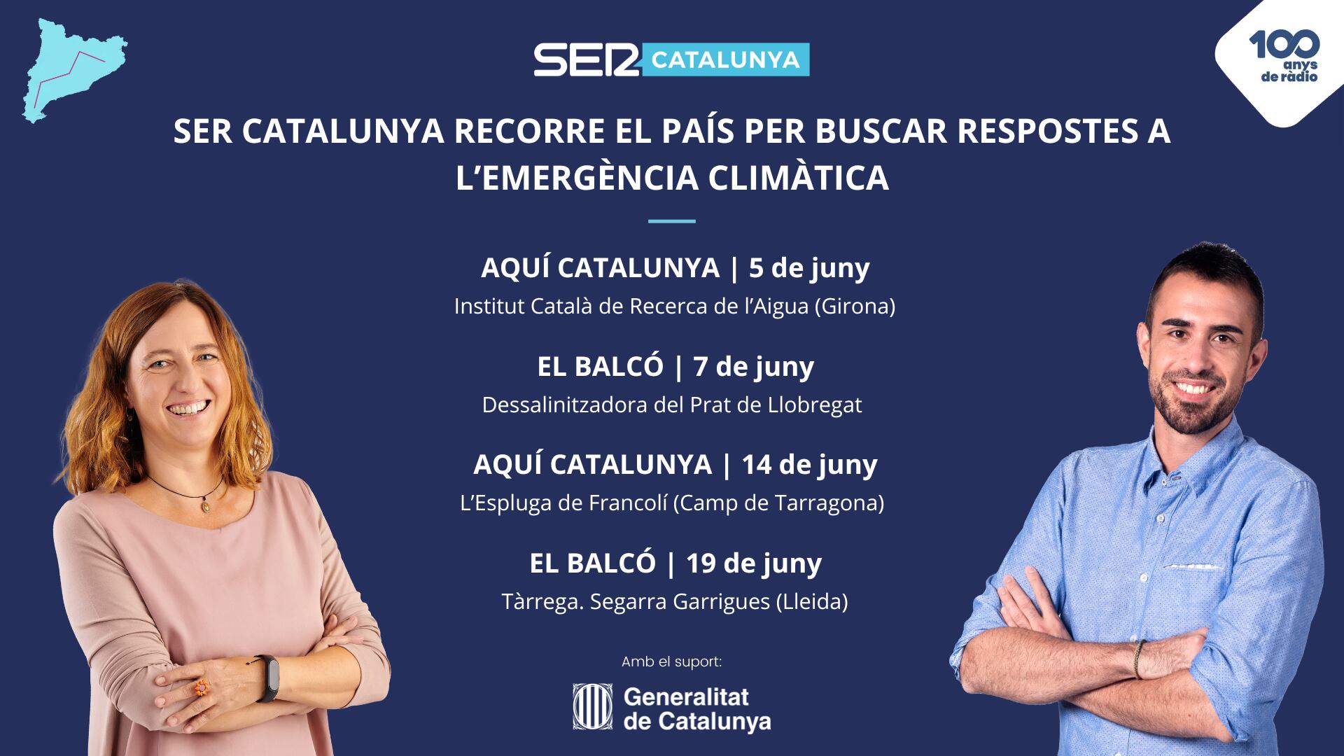 La ruta de l'aigua dels programes de SER Catalunya amb el suport de la Generalitat de Catalunya