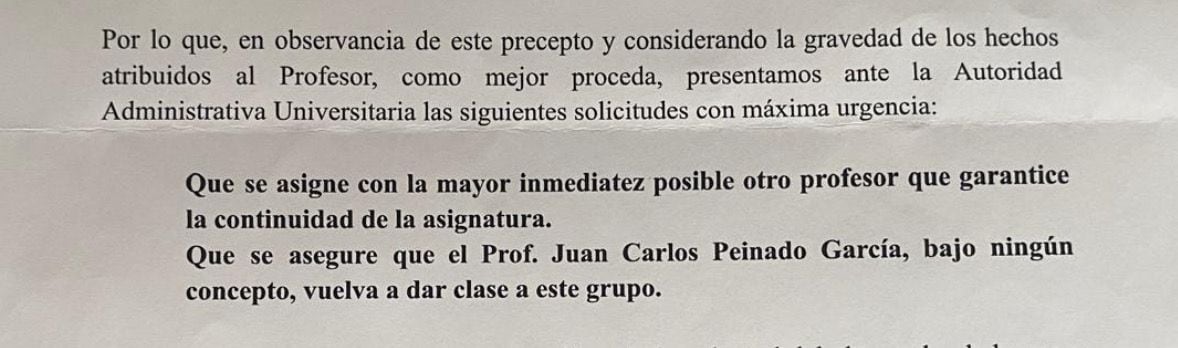 Denuncia contra Juan Carlos Peinado.