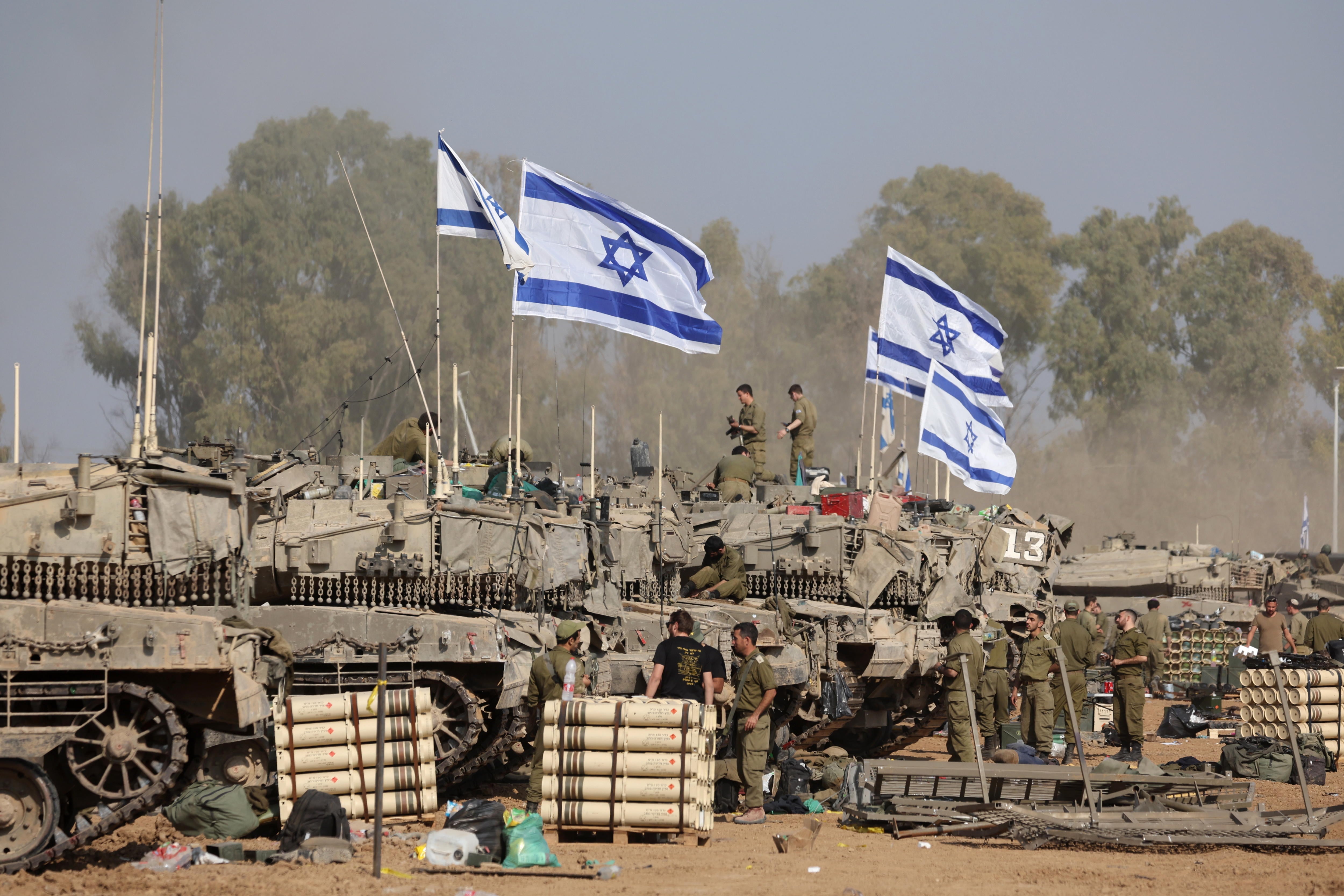 Imagen de archivo de militares israelís en la Franja de Gaza