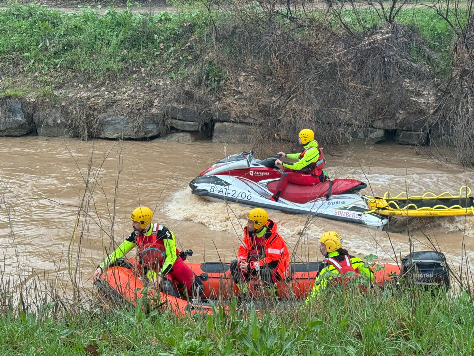 Trabajos de prevención por la crecida del río Huerva