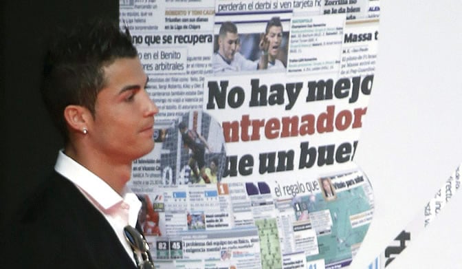 Cristiano Ronaldo, durante la entrega de los Premios Marca