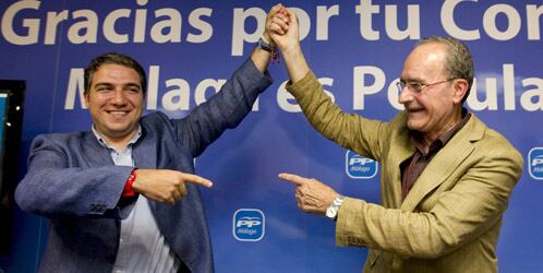 Bendodo y De la Torre durante la última campaña electoral