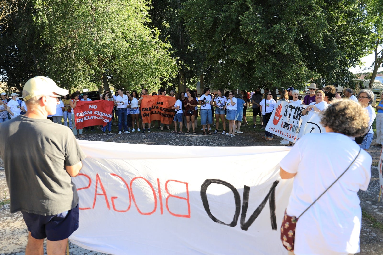 Manifestación en Milagros el 16 de agosto