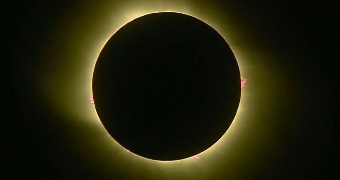 Eclipse solar en Sudamérica.