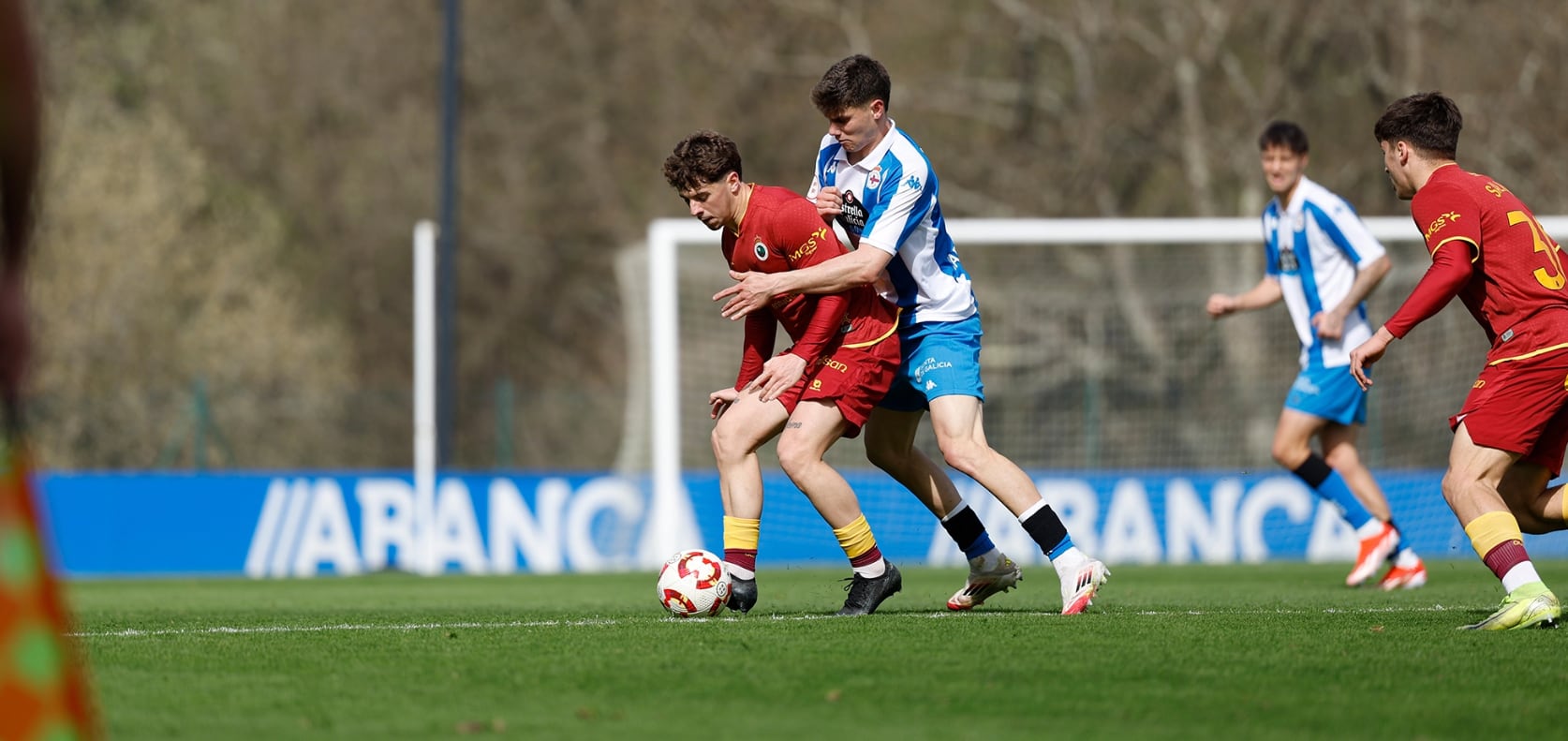 Partido entre Deportivo Fabril y Rayo Cantabria del pasado fin de semana en Abegondo