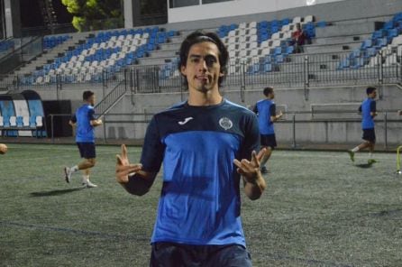 Rodrigo Jacquet en un entrenamiento del CF Gandia