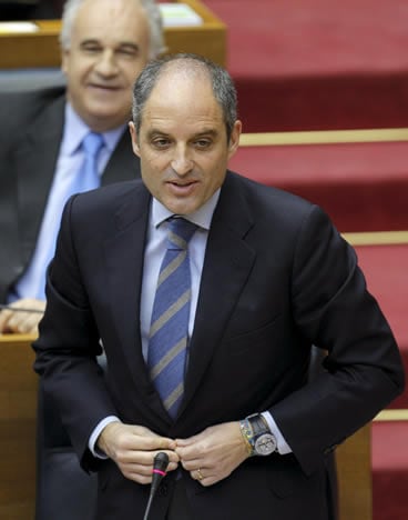 Francisco Camps, durante el pleno de Les Corts Valencianes