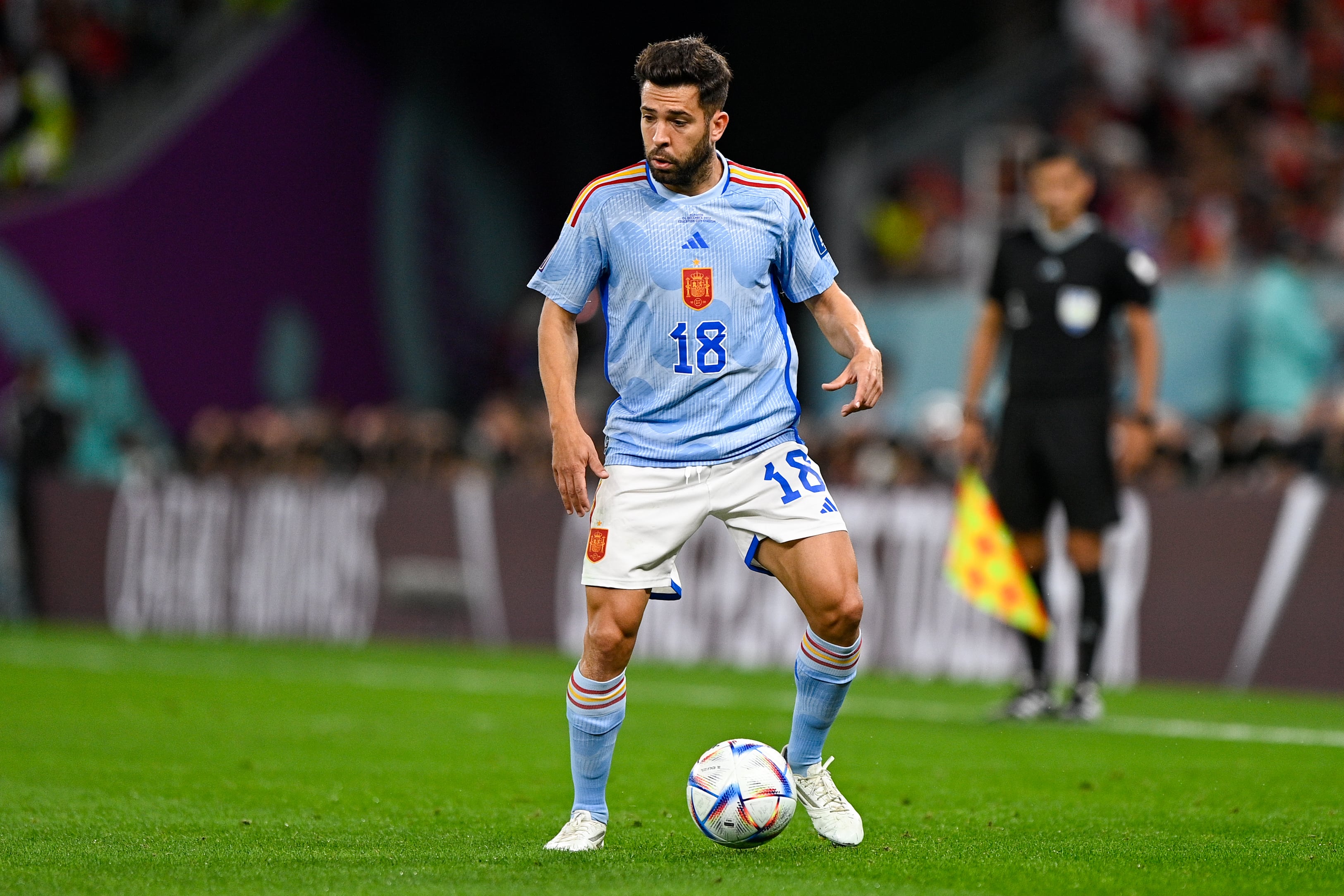 Jordi Alba en su último partido hasta la fecha con &#039;La Roja&#039;, en el Mundial de Catar. 