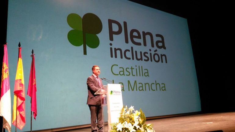 El presidente de la Junta de Castilla-la Mancha, Emiliano García-Page durante su intervención