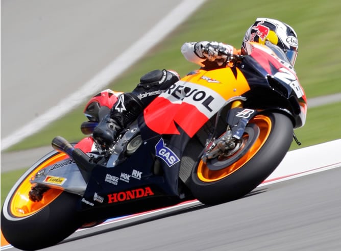 Dani Pedrosa, en los entrenamientos del Gran Premio de Brno