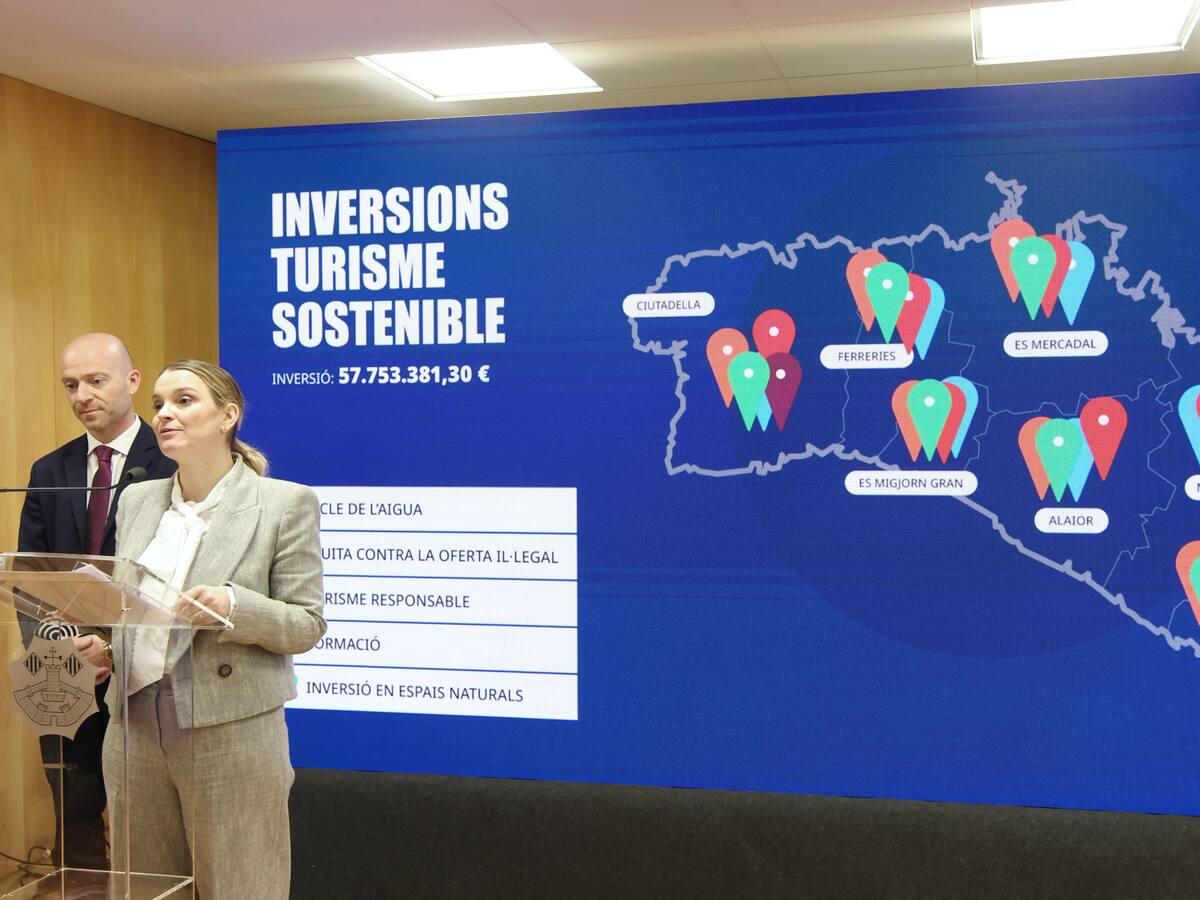 Prohens anuncia inversions en sostenibilitat per valor de 57 milions d’euros a Menorca