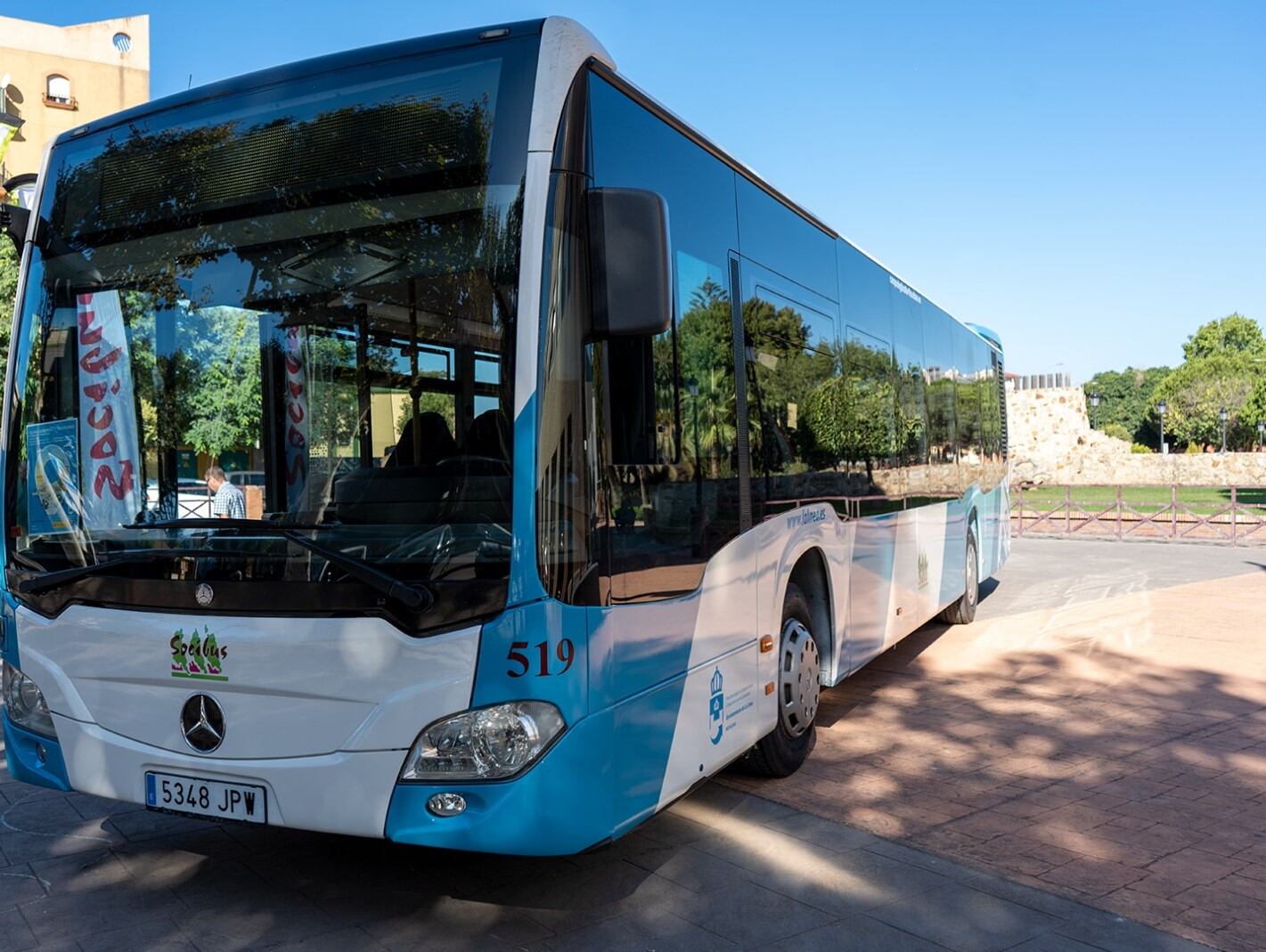 Un autobús en La Línea