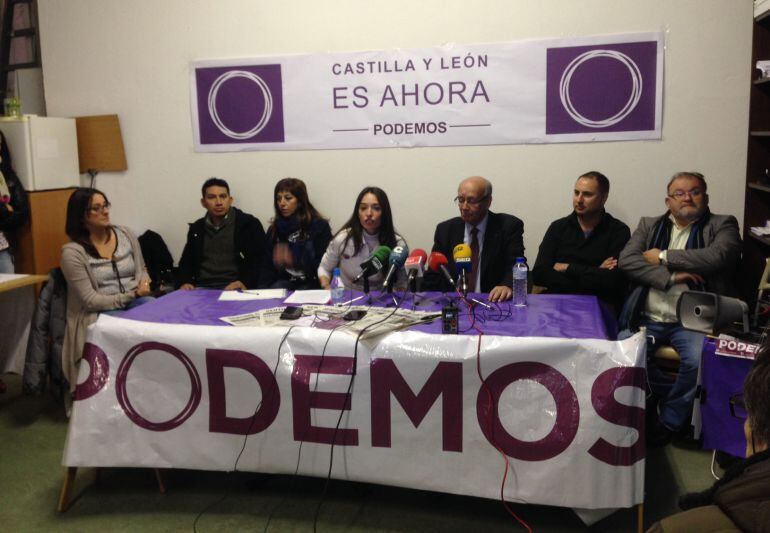 Imagen de la presentación de los candidatos de Podemos por Palencia en las anteriores elecciones generales