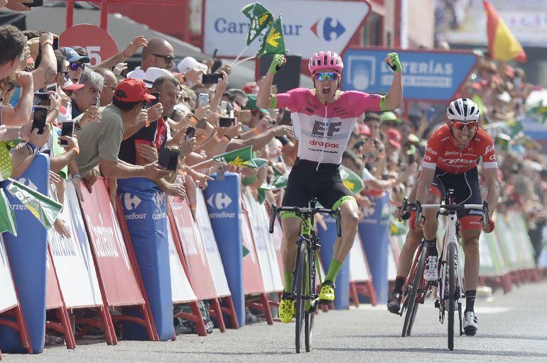 Clarke celebra la victoria en la 5ª etapa