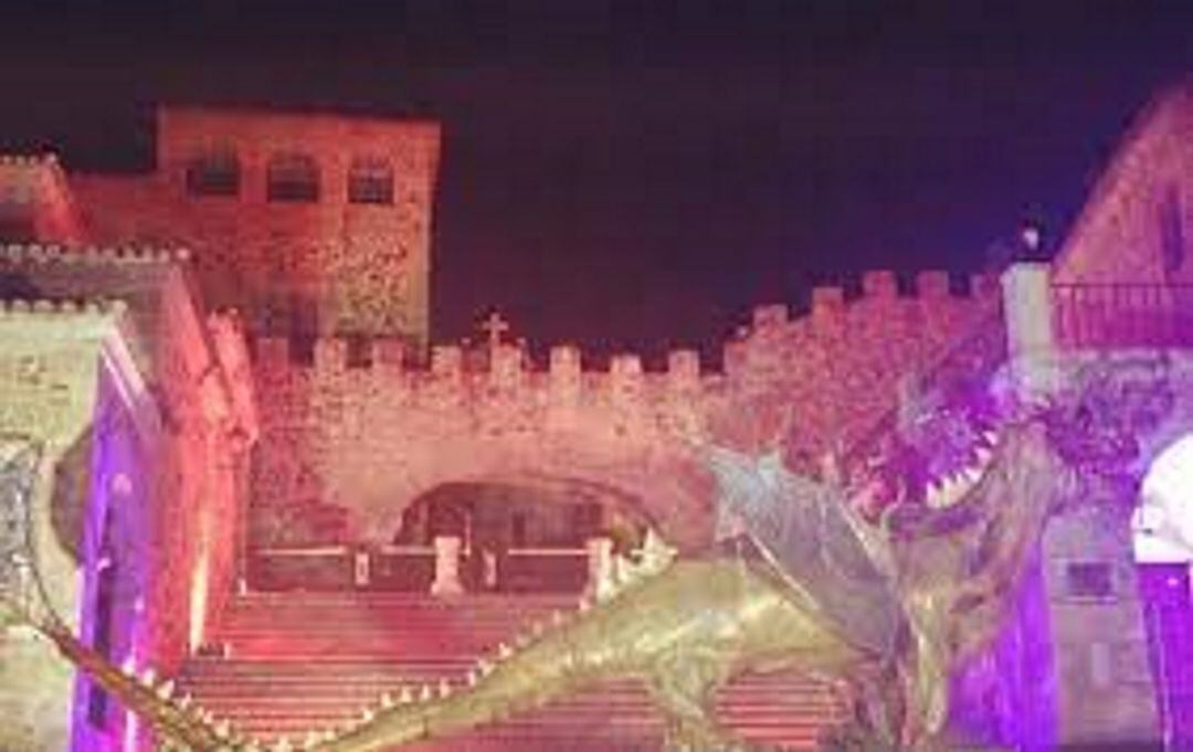 Quema del dragón en la fiesta de San Jorge