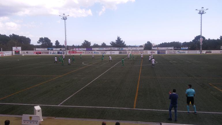 Imagen del partido jugado ayer en Santa Eulària