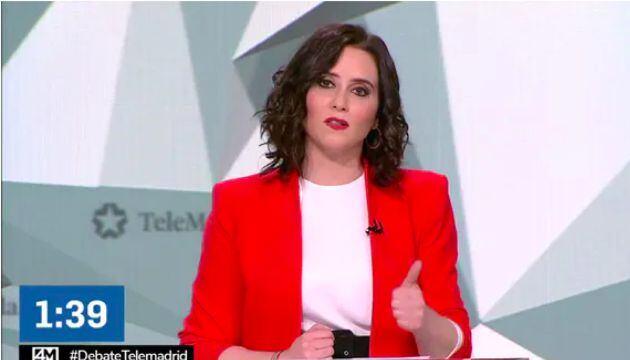 Isabel Díaz Ayuso, candidata del Partido Popular a la presidencia de la Comunidad de Madrid.