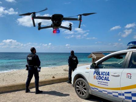 Imagen del dron utilizado por la Policía Local