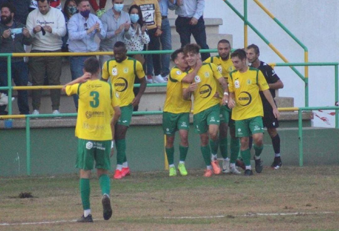 Celebración de uno de los goles.