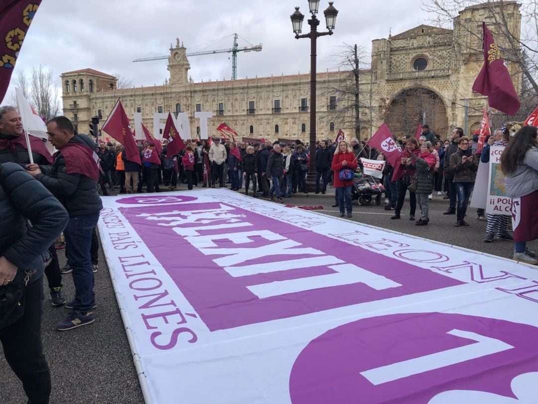 Imagen de una manifestación en León