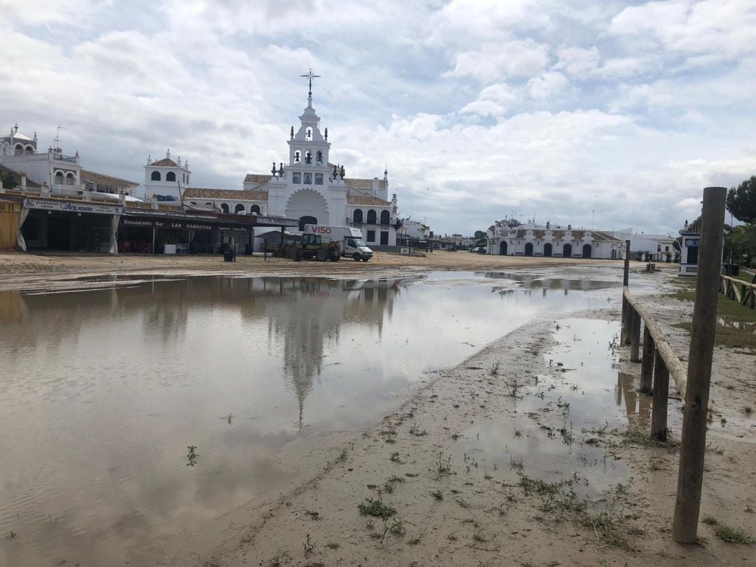 Imagen de uno de los caminos anegados.